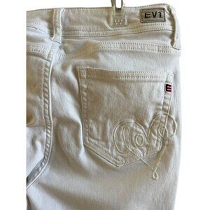3/$20 Deal-EV1 MADDY STRAIGHT LEG 360 STRETCH White Brushed Cotton Jeans Wom 10